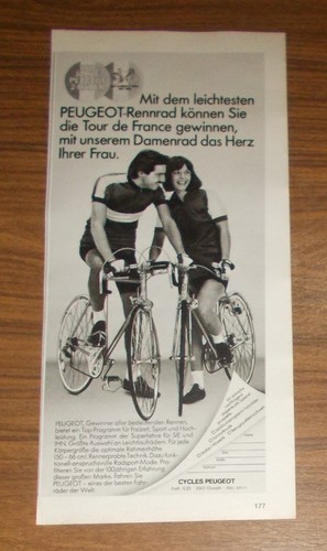 Rara pubblicità peugeot bici - pubblicità,
