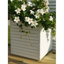 Fioriera in Legno Bianca 40x40