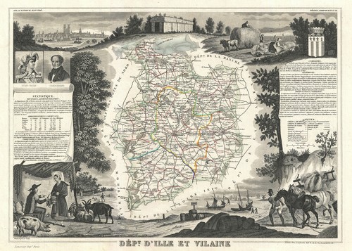 1852 levasseur mappa - 1852, il