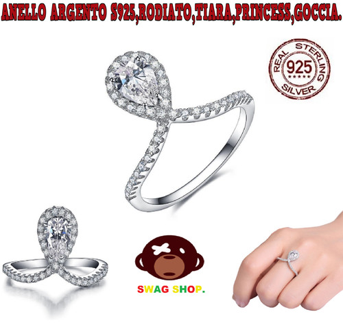 Anello argento s925 rodiato - anello,