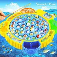 PESCA PAZZA 45 PESCI GIOCO DA TAVOLO BAMBINI GARA GIOCATTOLO CON 4 CANNE INCLUSE
