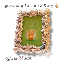 BELTRAMI Cornice portafoto bambino orsetti - 9x13  Argento laminato [50% Sconto]