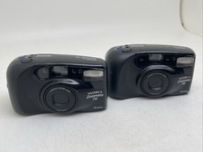 Lotto Due Fotocamera Yashica ZooMate 70 Nera Per Pezzi Di Ricambio (#54)