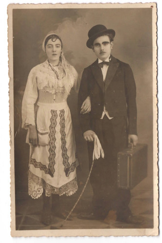 Foto cartolina coppia donna - coppia,