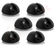 6 pz Clip Ferma e Raccogli cavi 8mm Bianco Nero Supporto fermacavi adesivo Fissa