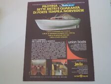 advertising Pubblicità 1973 AMIOT NAVAL - JODA PILOTINA 7,40 METRI