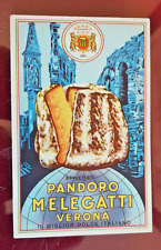 cartolina pubblicitaria pandoro melegatti verona formato piccolo anni '50