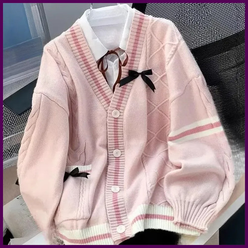 Cardigan informale con - , lazo