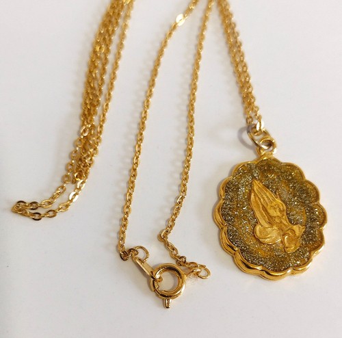 Ciondolo collana mani oranti - collana,