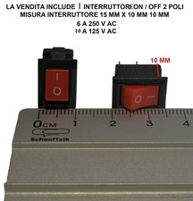 INTERRUTTORE A 2 POLI 6A 250V