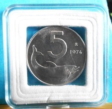 Moneta 5 lire 1974 rarissima