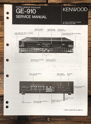 Kenwood 910 equalizzatore - kenwood, ge-910