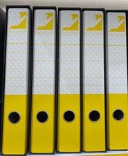 Forte Raccoglitori Registratori conf. da 8 pz 28x35 cm Dorso 5 Giallo