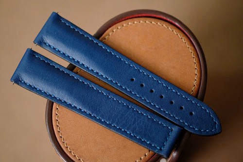 Cinturino orologio pelle blu