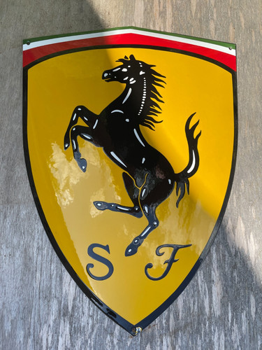 Insegna porcellana ferrari - insegna,