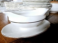 1956 Ceramica Revelli Laveno Salsiera Con Piatto Filo Oro.