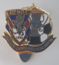 Distintivo calcio ⚽ GENOA ⚽ spilla VINCITORE COPPA 1996 ANGLO-ITALIANA ⚽ PIEDINO
