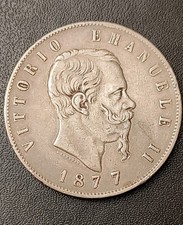 Moneta Lire 5 1877 Vittorio Emanuele II