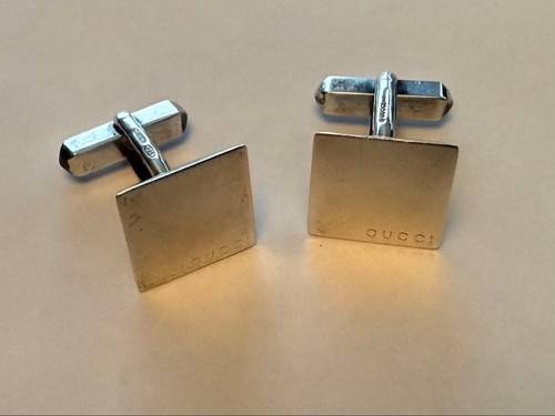 Gemelli quadrati gucci argento - gemelli,