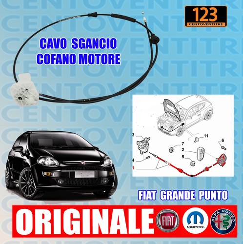 Cavo sgancio cofano motore - cavo,