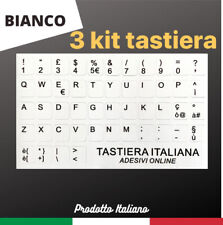 Adesivi per Tastiera Italiana (3 Kit) Fondo Bianco Lettere Nere Per PC Notebook