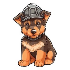 2 adesivi auto cane pastore