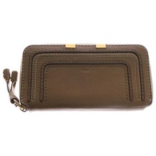 Portafoglio lungo Chloe Marcie pelle cerniera rotonda marrone donna 3P0571-161 usato c6dec9