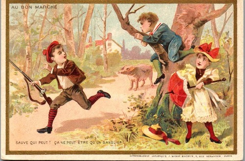Chromos bon marche voir - marche,