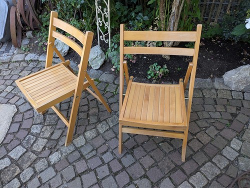 Sedia pieghevole legno - 2x,