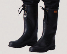 STIVALI gomma Polizia Locale neri con occhielli e stringhe