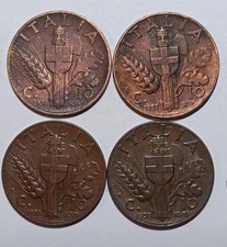 Italia - regno - 4 monete da