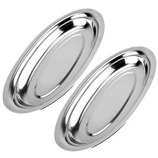  2 Pcs Vassoi Acciaio Inox Per