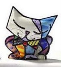 ROMERO BRITTO MINI GATTO "ZUCCHERO" ARTICOLO NUOVO