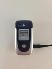 Motorola V360 Flip Phone T-Mobile Vintage 2003 Blu Argento Leggi!