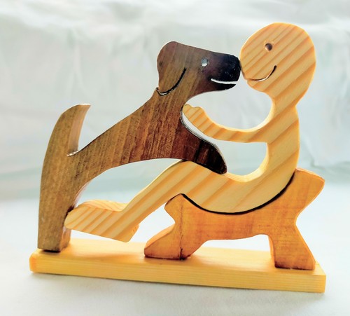 Statuetta legno uomo - statuetta, in