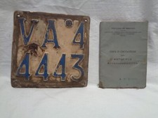 MV AGUSTA TARGA VARESE E DOCUMENTI PER MOTO D'EPOCA USO COLLEZIONE