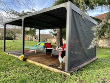 Tenda Accessoria Foresta Color Grigio per Pergola Bioclimatica con Binario per L