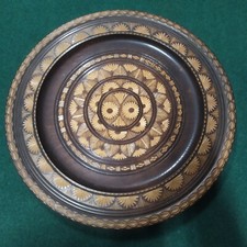 Piatto Etnico in legno intagliato-Vintage 42 cm diametro- da esposizione/Collez.