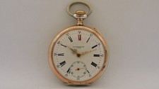 Orologio da tasca argento Funziona FD. OFFERMANN silver pocket watch Works A313