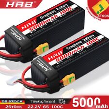 2 pezzi 6s 22,2V HRB 5000mAh batteria lipo XT90S per elicottero RC auto camion
