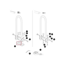 Piastra Thule 520,545,590 per supporto kayak 34347