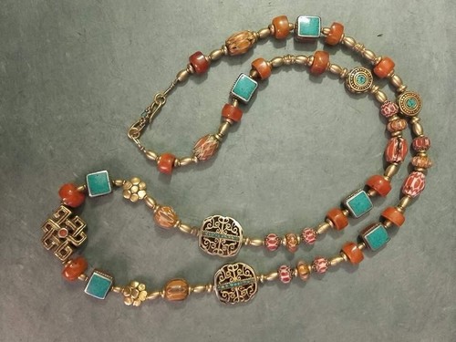 Long endless knot necklace - "endless,