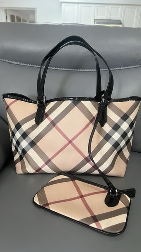 Burberry nova check tote bag - check,