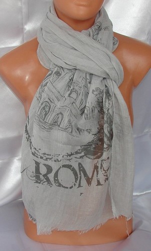 Grigio roma sciarpa foulard - roma,