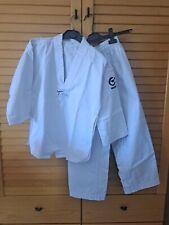 dobok taekwondo con cintura bianca per bambino 140 cm