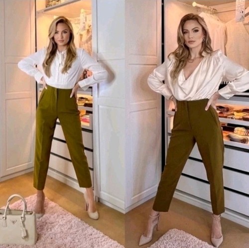 Zara pantalone vita alta - pantalone,