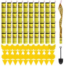 40X Trappola Mosche Carta Moschicida ed 20X Acchiappa Mosche Giallo per Piante