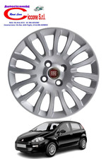 Set 4 Copricerchi Coppe Borchie Ruota 15'' per Fiat Grande Punto