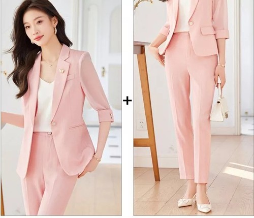 Tailleur rosa business pezzi - rosa, 2