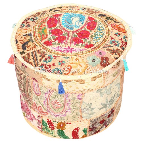 Pouf poggiapiedi cotone